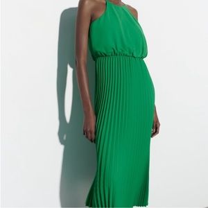 NWT Zara pleated halter dress